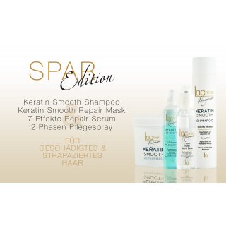 Locman SparEdition - Keratin Smooth Repair Shampoo + Conditioner + Repair Maske + 2 Phasen-Repair-Spray